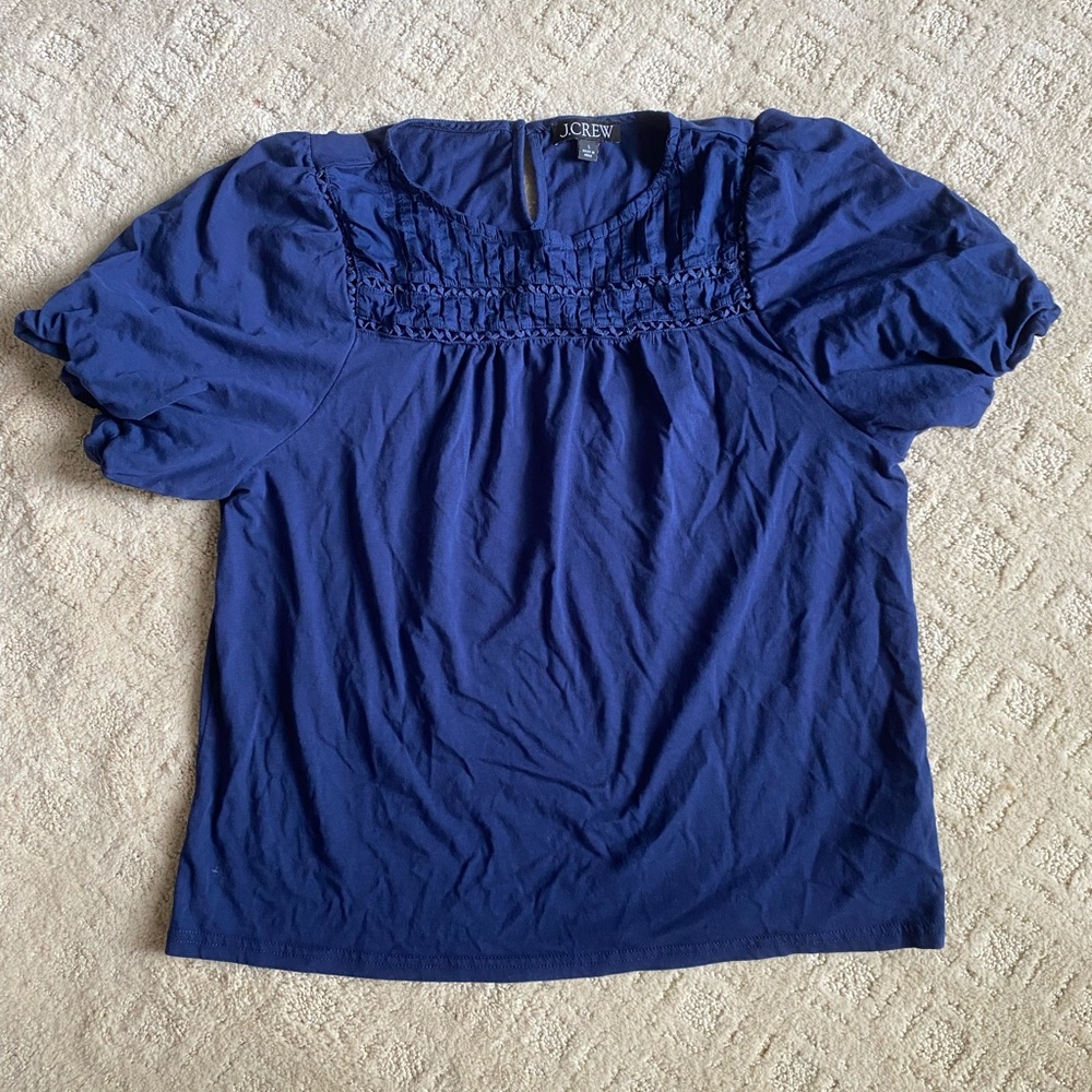 JCrew puff sleeve shirt with collar details